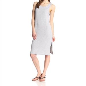 Splendid 2x1 Rib Tank Midi Dress Heather Gray